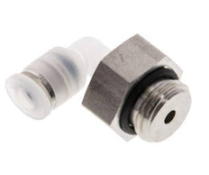 4mm x G1/4'' 90deg Elbow Push-in Fitting with Male Threads PA/Stainless Steel EPDM Rotatable