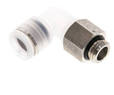 Codo de 90 grados 10mm x G1/4'' con rosca macho PA/Acero inoxidable EPDM Giratorio