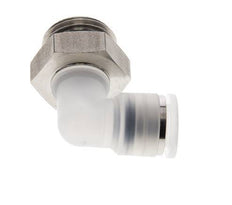 10mm x G1/2'' 90deg Elbow Push-in Fitting with Male Threads PA/Stainless Steel EPDM Rotatable