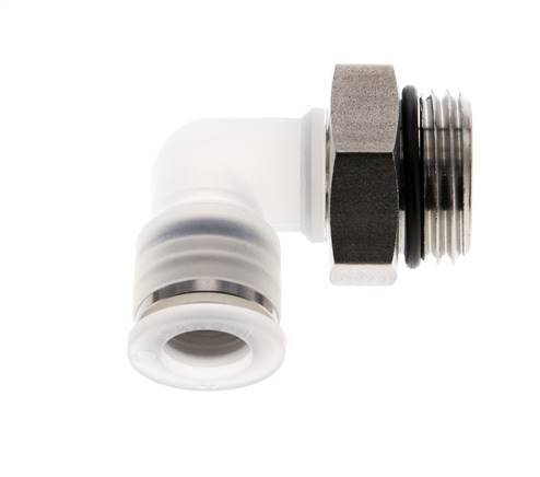 10mm x G1/2'' 90deg Elbow Push-in Fitting with Male Threads PA/Stainless Steel EPDM Rotatable