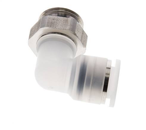 12mm x G1/2'' 90deg Elbow Push-in Fitting with Male Threads PA/Stainless Steel EPDM Rotatable