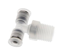 4mm x R1/4'' Inline Tee Push-in Fitting with Male Threads PA EPDM FDA Rotatable