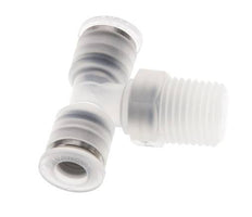 Racor en T de 6mm x R1/4'' con rosca macho Latón/PA 66 NBR Giratorio