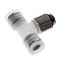 Racor en T de 10mm x G1/4'' con rosca macho PA/acero inoxidable EPDM giratorio FDA