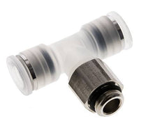 Racor en T de 10mm x G1/4'' con rosca macho PA/acero inoxidable EPDM giratorio FDA