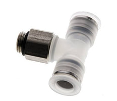 Racor en T de 10mm x G1/4'' con rosca macho PA/acero inoxidable EPDM giratorio FDA