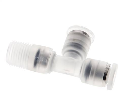 4mm x R1/8'' Right Angle Tee Push-in Fitting with Male Threads PA EPDM FDA Rotatable