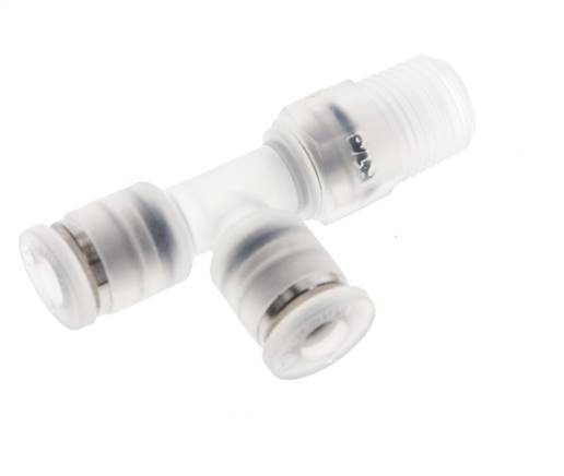 4mm x R1/8'' Right Angle Tee Push-in Fitting with Male Threads PA EPDM FDA Rotatable
