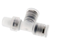 6mm x R1/8'' Right Angle Tee Push-in Fitting with Male Threads PA EPDM FDA Rotatable