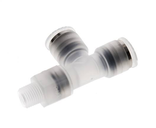 8mm x R1/8'' Right Angle Tee Push-in Fitting with Male Threads PA EPDM FDA Rotatable