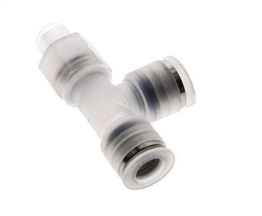 8mm x R1/8'' Right Angle Tee Push-in Fitting with Male Threads PA EPDM FDA Rotatable