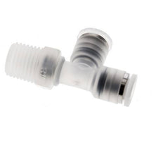 6mm x R1/4'' Right Angle Tee Push-in Fitting with Male Threads PA EPDM FDA Rotatable