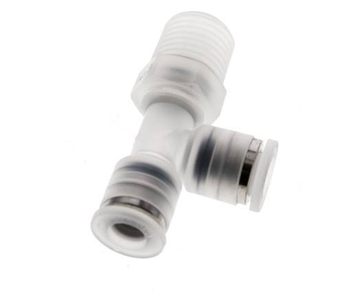 6mm x R1/4'' Right Angle Tee Push-in Fitting with Male Threads PA EPDM FDA Rotatable