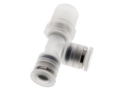 6mm x R1/4'' Right Angle Tee Push-in Fitting with Male Threads PA EPDM FDA Rotatable
