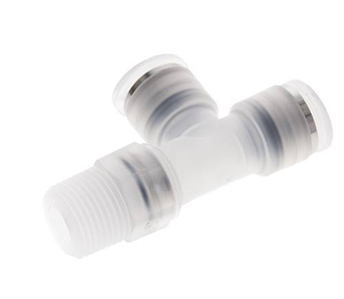 10mm x R3/8'' Right Angle Tee Push-in Fitting with Male Threads PA EPDM FDA Rotatable