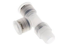 Racor en T en ángulo recto de 12mm x R3/8'' con rosca macho Latón/PA 66 NBR Giratorio