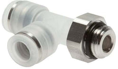 Racor en T en ángulo recto de 8mm x G1/8'' con rosca macho PA/Acero inoxidable EPDM Giratorio FDA