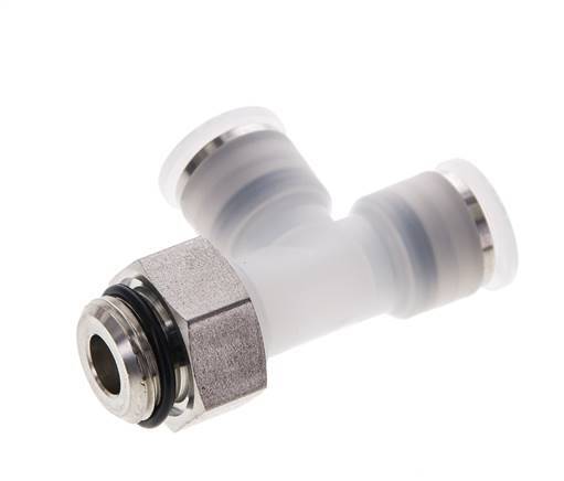 10mm x G3/8'' Right Angle Tee Push-in Fitting with Male Threads PA/Stainless Steel EPDM FDA Rotatable
