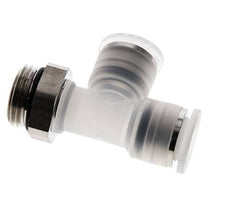 12mm x G1/2'' Right Angle Tee Push-in Fitting with Male Threads PA/Stainless Steel EPDM FDA Rotatable
