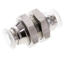 8mm Push-in Fitting Stainless Steel/PA EPDM/PTFE Bulkhead