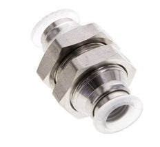 8mm Push-in Fitting Stainless Steel/PA EPDM/PTFE Bulkhead