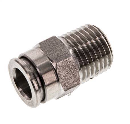 8mm x R1/4'' Push-in Fitting with Male Threads Stainless Steel FKM