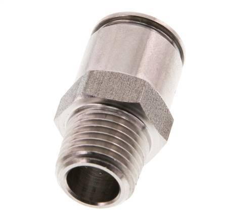 10mm x R1/4'' Push-in Fitting with Male Threads Stainless Steel FKM