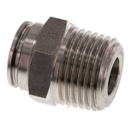 12mm x R1/2'' Push-in Fitting with Male Threads Stainless Steel FKM