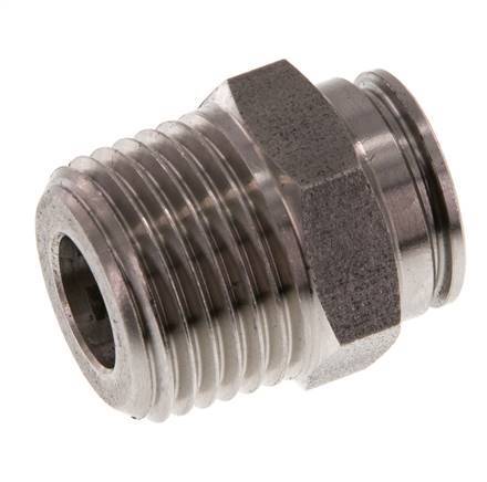 12mm x R1/2'' Push-in Fitting with Male Threads Stainless Steel FKM