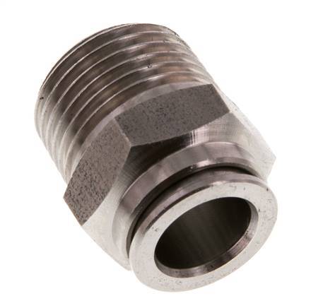 12mm x R1/2'' Push-in Fitting with Male Threads Stainless Steel FKM