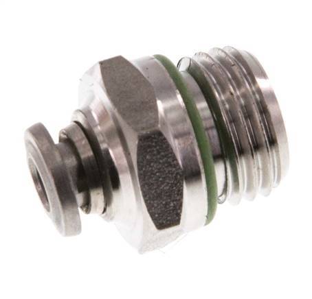 4mm x G1/4'' Push-in Fitting with Male Threads Stainless Steel FKM