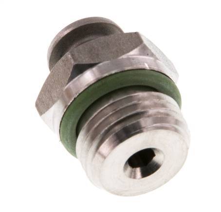 4mm x G1/4'' Push-in Fitting with Male Threads Stainless Steel FKM