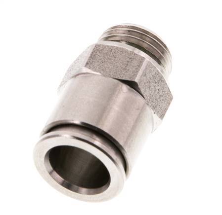 10mm x G1/4'' Push-in Fitting with Male Threads Stainless Steel FKM