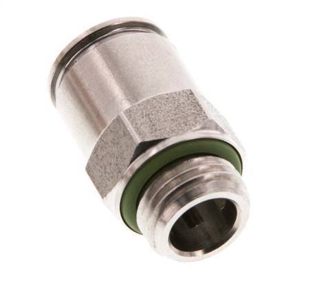 10mm x G1/4'' Push-in Fitting with Male Threads Stainless Steel FKM