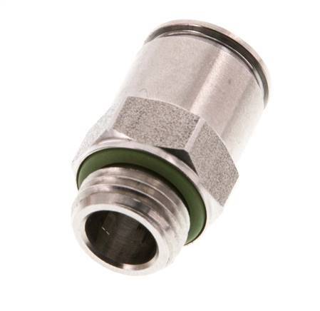 10mm x G1/4'' Push-in Fitting with Male Threads Stainless Steel FKM