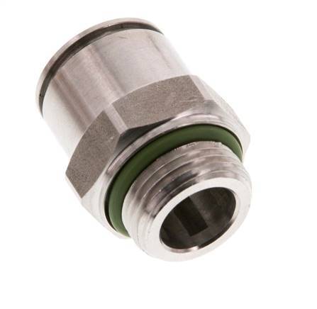 12mm x G3/8'' Push-in Fitting with Male Threads Stainless Steel FKM