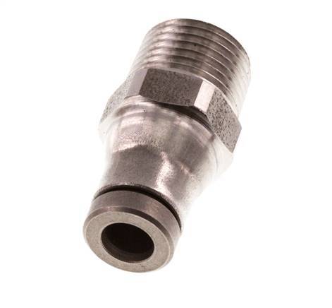 Racor de 4mm x 1/8'' NPT con rosca macho Acero inoxidable FKM