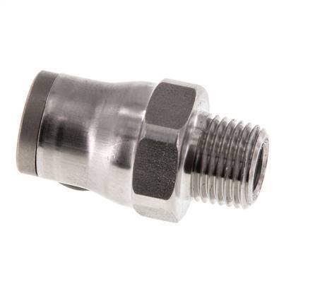 Racor de 8mm x 1/8'' NPT con rosca macho Acero inoxidable FKM