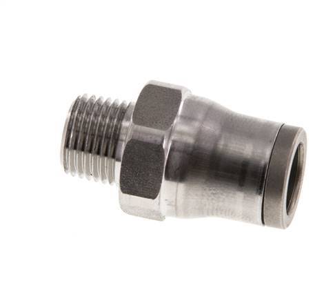 Racor de 8mm x 1/8'' NPT con rosca macho Acero inoxidable FKM