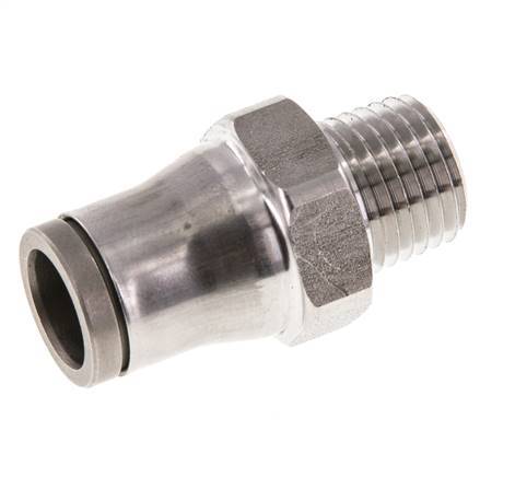 10mm x 1/4'' NPT Push-in Fitting with Male Threads Stainless Steel FKM