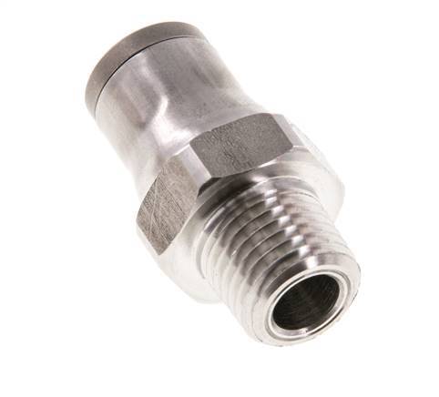 10mm x 1/4'' NPT Push-in Fitting with Male Threads Stainless Steel FKM