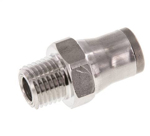 10mm x 1/4'' NPT Push-in Fitting with Male Threads Stainless Steel FKM