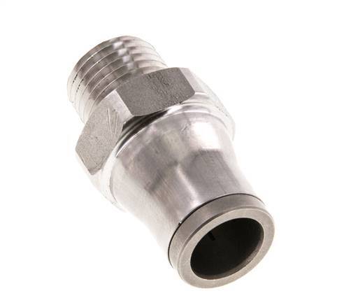 10mm x 1/4'' NPT Push-in Fitting with Male Threads Stainless Steel FKM