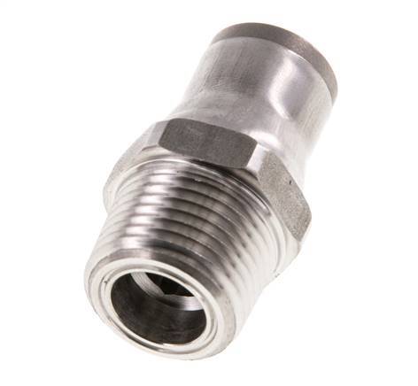 Racor de 10mm x 3/8'' NPT con rosca macho Acero inoxidable FKM