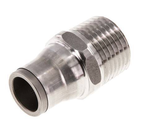 Racor de 12mm x 1/2'' NPT con rosca macho Acero inoxidable FKM