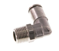 4mm x R1/8'' 90deg Elbow Push-in Fitting with Male Threads Stainless Steel FKM Rotatable