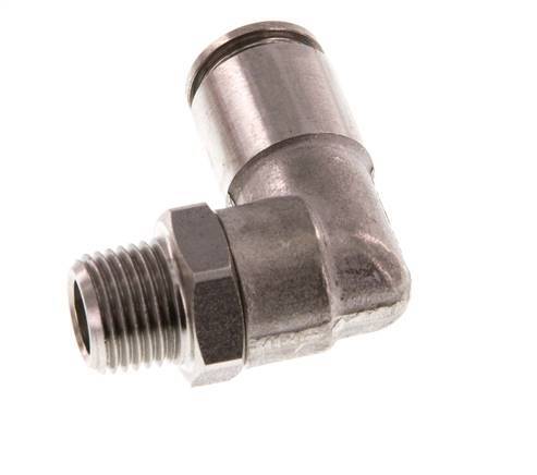 Racor de 6mm x R1/8'' 90deg con rosca macho Latón FKM Giratorio