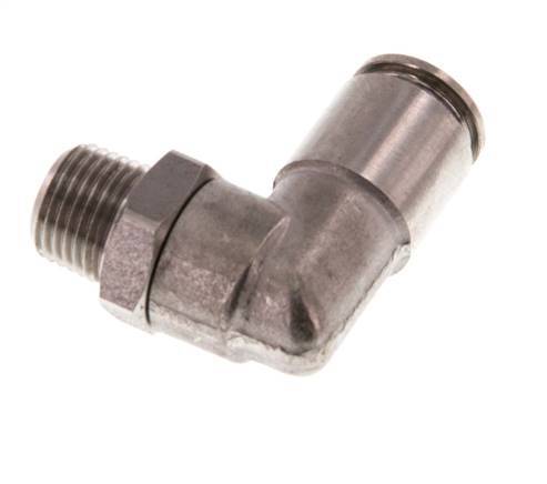 Racor de 6mm x R1/8'' 90deg con rosca macho Latón FKM Giratorio