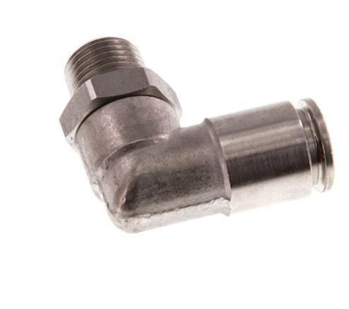 Racor de 6mm x R1/8'' 90deg con rosca macho Latón FKM Giratorio