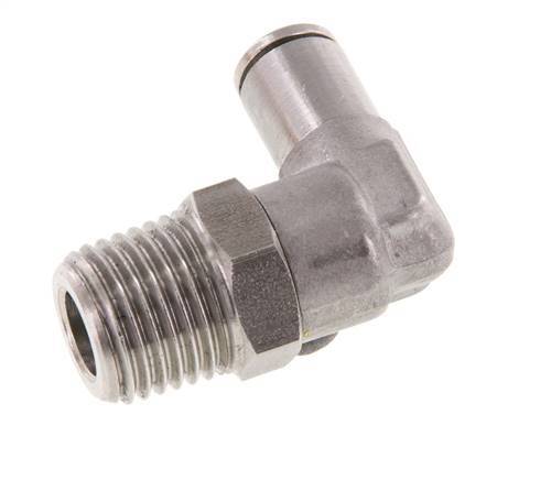 Racor de 4mm x R1/4'' 90deg con rosca macho Latón FKM Giratorio